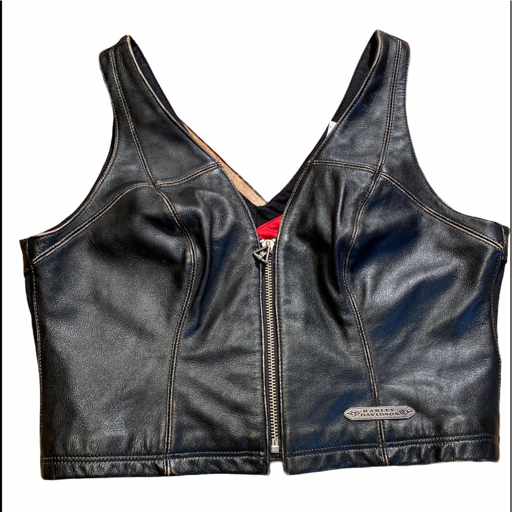 Harley Davidson Women’s Cropped Leather Vest